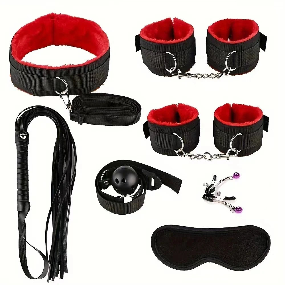 BDSM Kits Plush Bondage Set Handcuffs