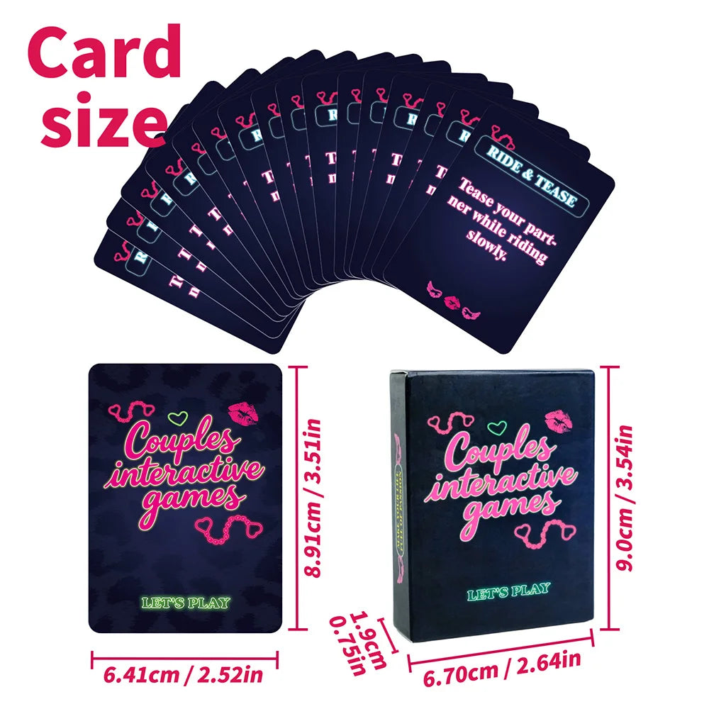 50PCS Sexual Couple Game Card