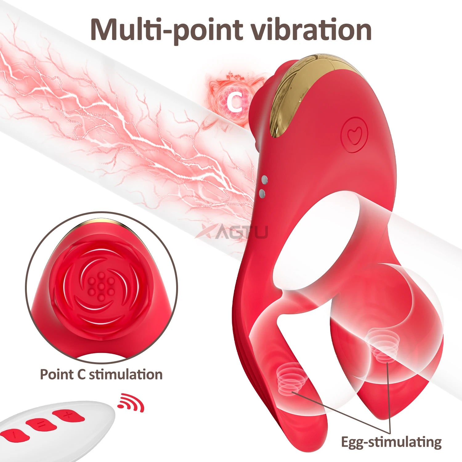 Cock Rings for Man (Vibrating Stimulator Ejaculation Delay)