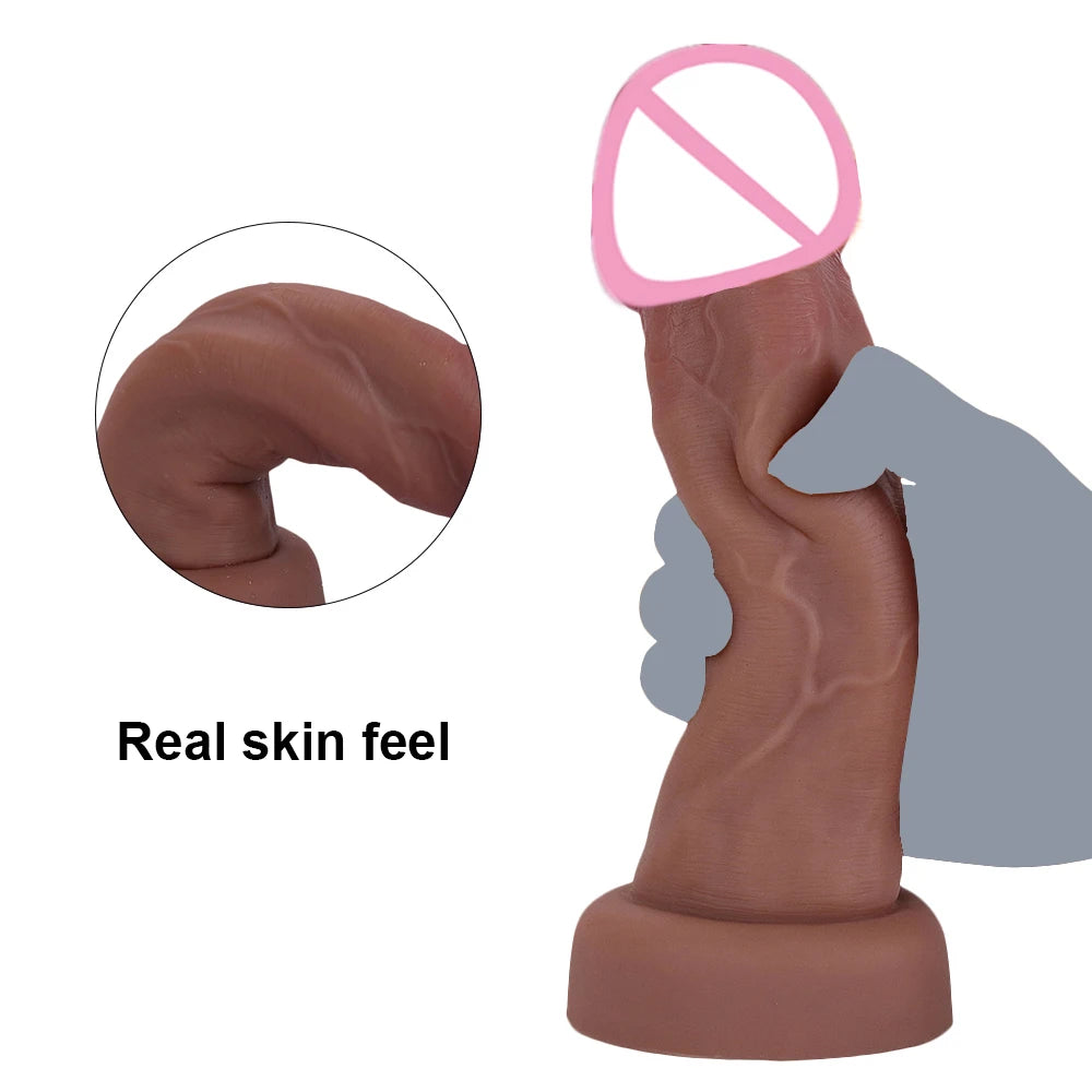 PLAYCHARM Realistic Dildos Big Glans With Suction Base