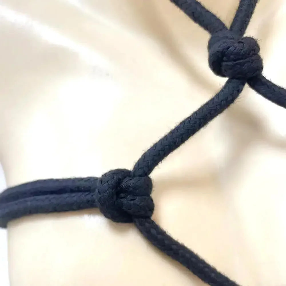 Women's Hot Sexy Hollow Lingerie Crotchless Body Rope Bondage Cosplay