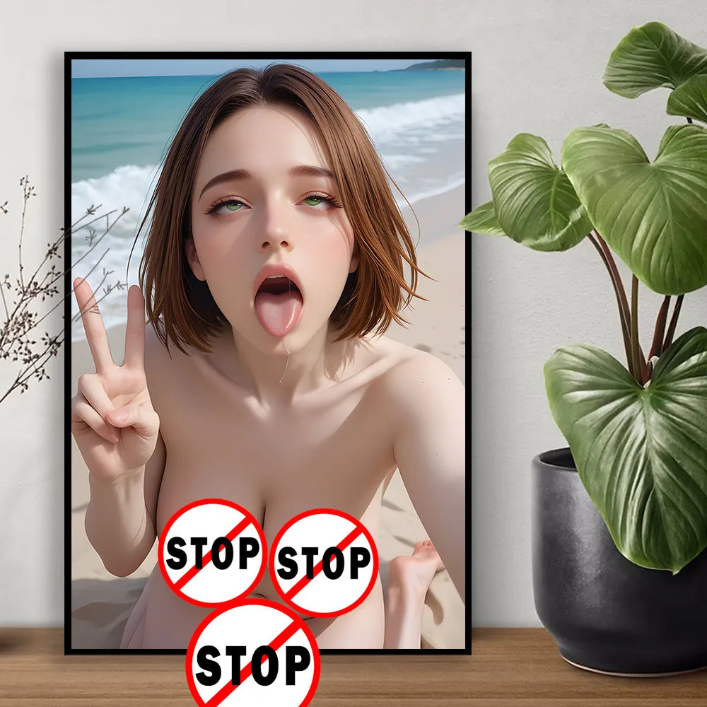 Anime sexy big breasts AI painting