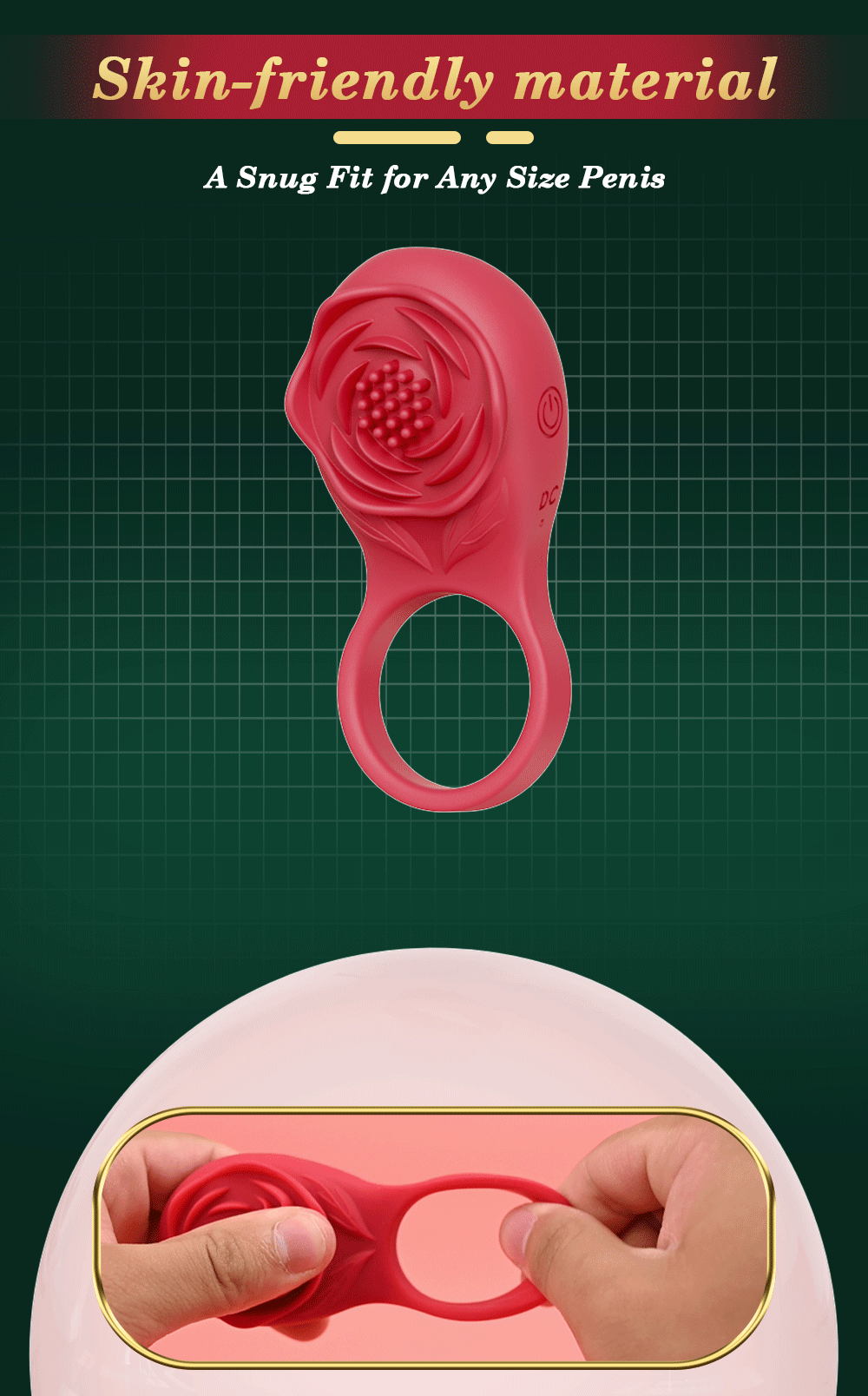 Cock Rings for Man (Vibrating Stimulator Ejaculation Delay)
