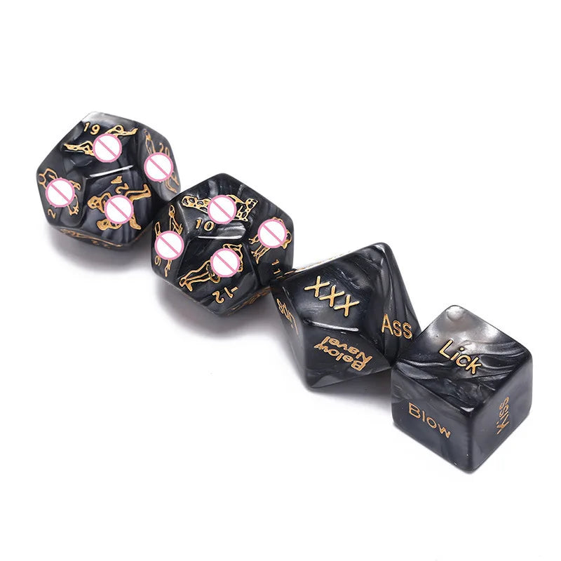 4PCS/SET Sex Dice 12 Kinds of Sex Play Positions Adult Game Sm Play Roles