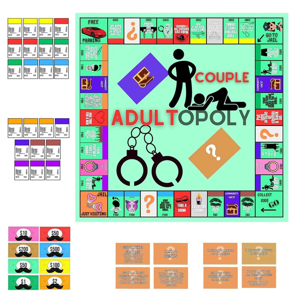 Couples Adultopoly Board Game For Sex