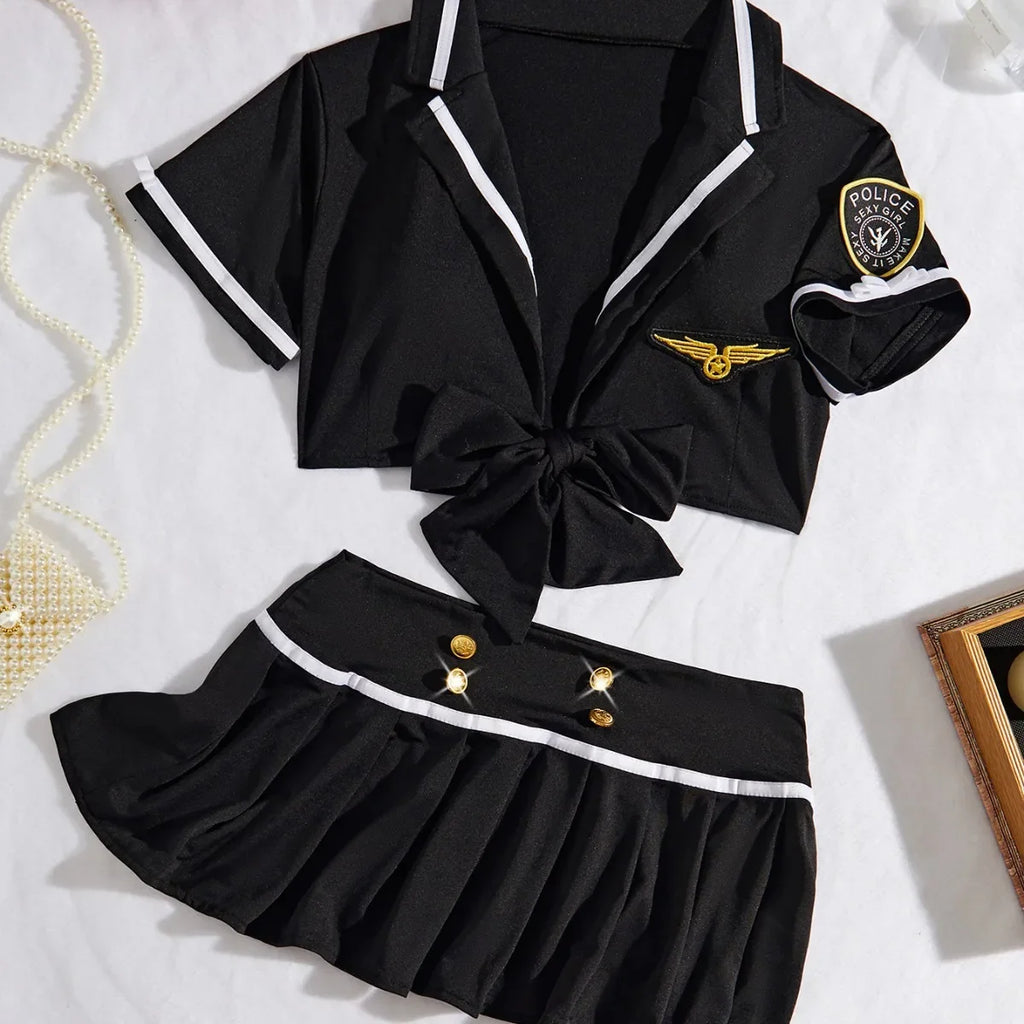 Cosplay Women Sexy Lingerie Sailor Ds Stage Costumes Sexy Low Waist Splits Student Stewardess Cosplay Uniforms Nightclubs Outfit