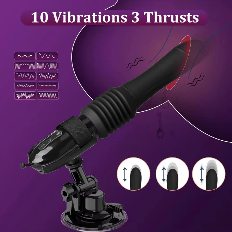 Sex Machine Thrusting Big Dildo Vibrator