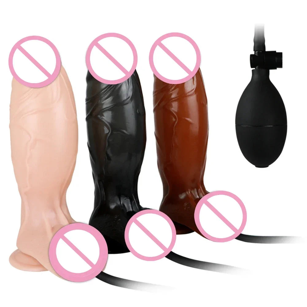 Inflatable Adjustable Size New Realistic Dildos (Erotic Dildo)