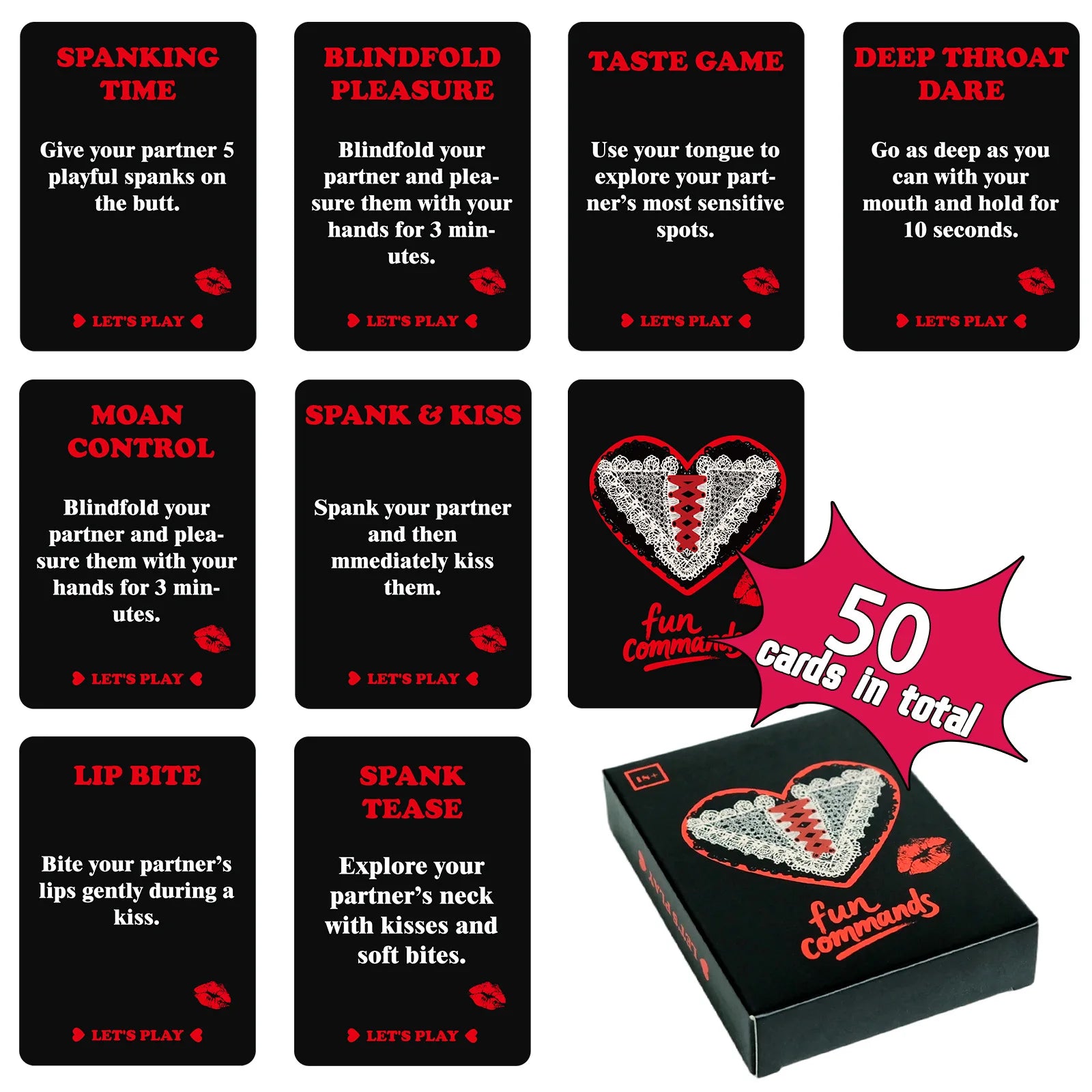 50PCS Couple Sex Funny Game Card Truth or Dare Game Cards
