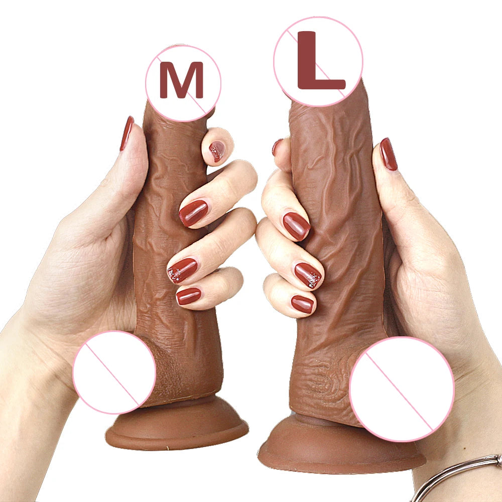 Realistic Dildo (With Strong Suction to gorund or wall)