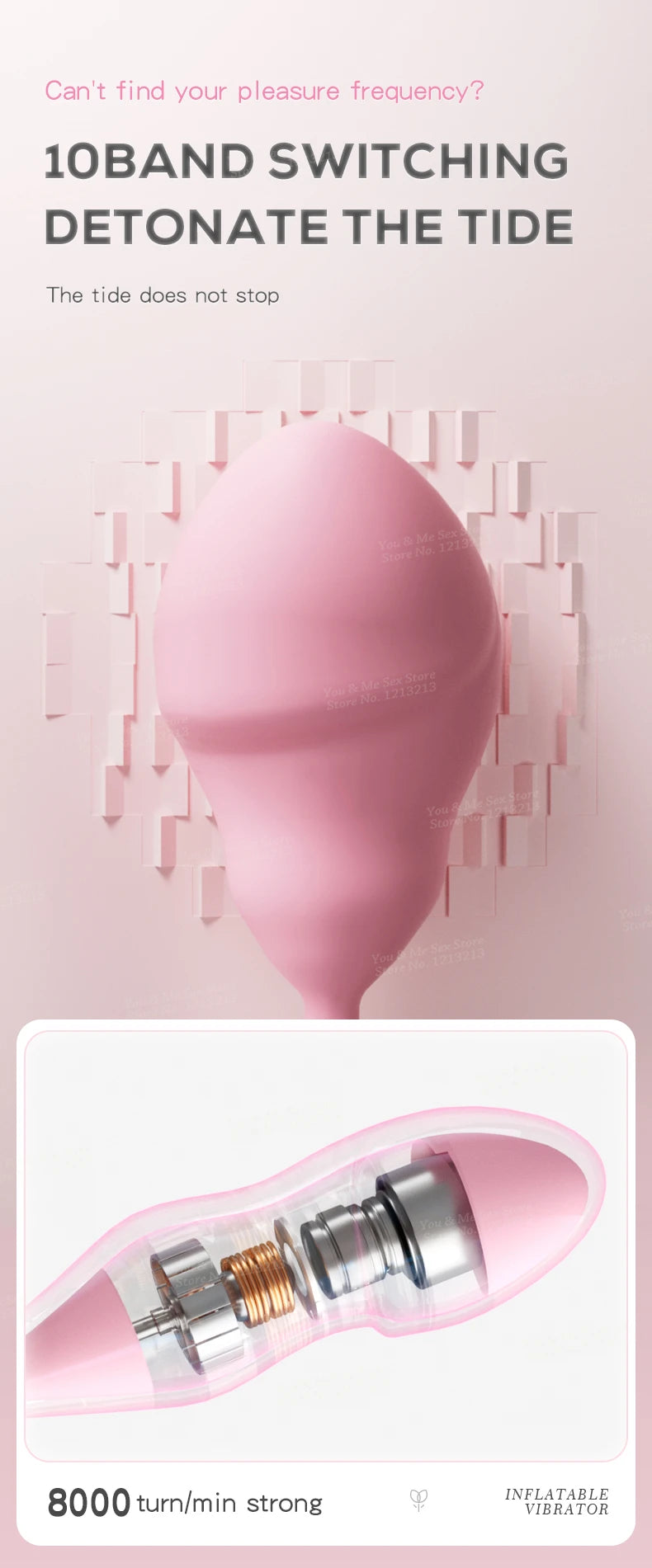 Inflatable Wireless Remote Vibrating Egg