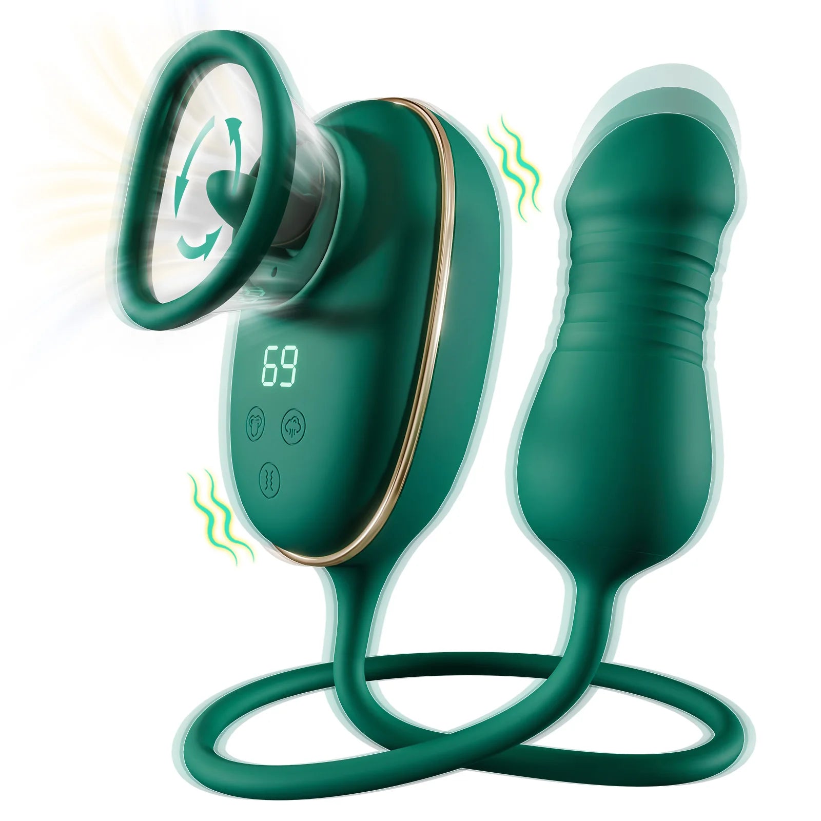 2 in 1 Clitoris Vibrator for Women Nipple Sucker Stimulator Sucking Vacuum