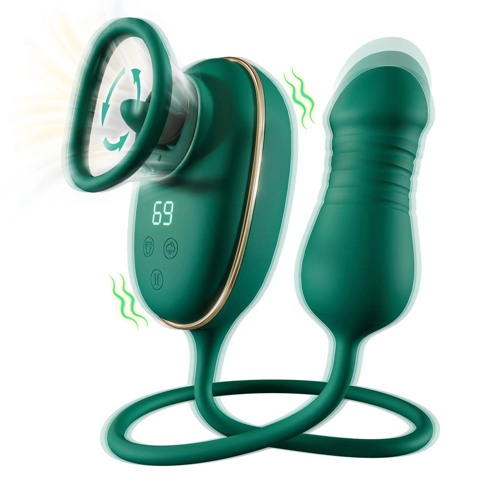 Clitoral Vibrator Vacuum Sucking and Licking Tongue Sex Toy