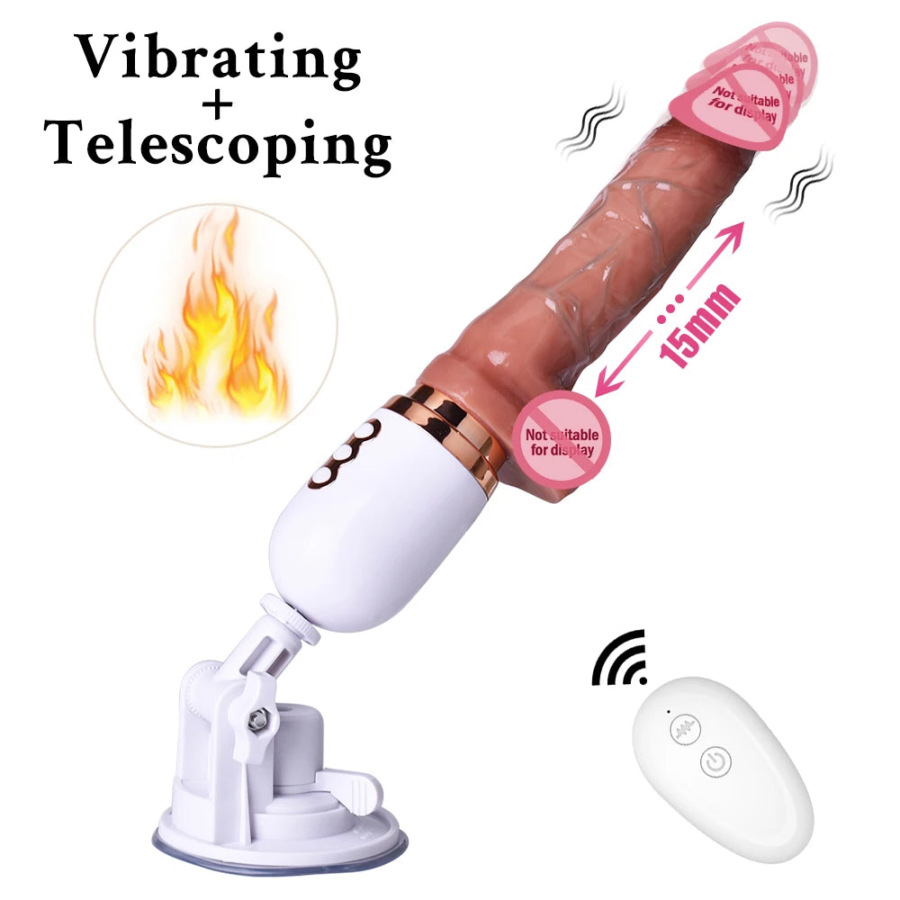Electric Dildo Gun Sex Machine Simulation Telescopic Vibrator Female Masturbation Automatic Machine