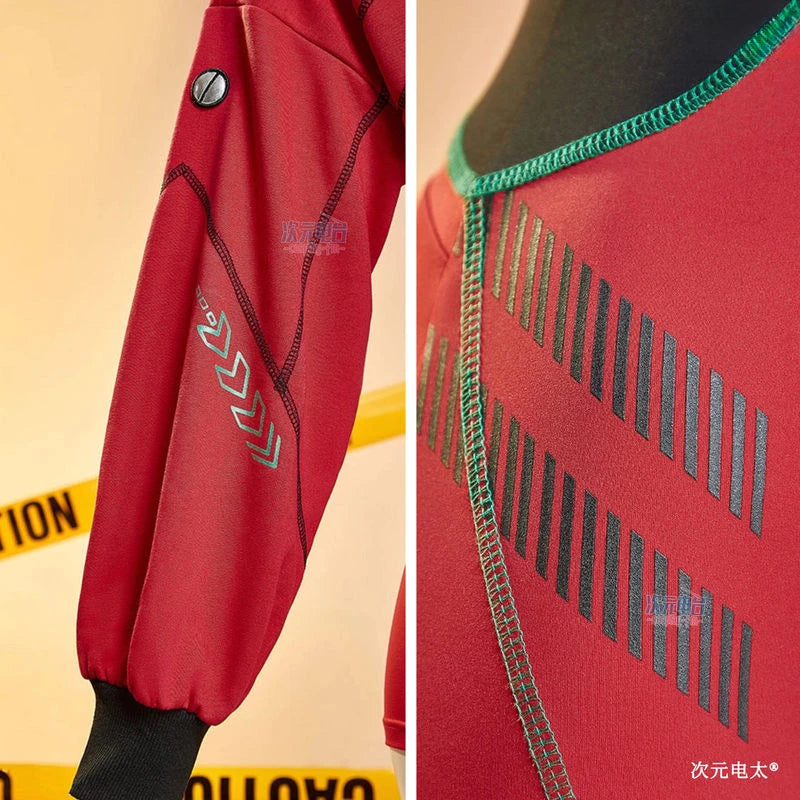 Asuka Langley Soryu Cosplay (Anime New Red Hooded tight-fitting Uniform)