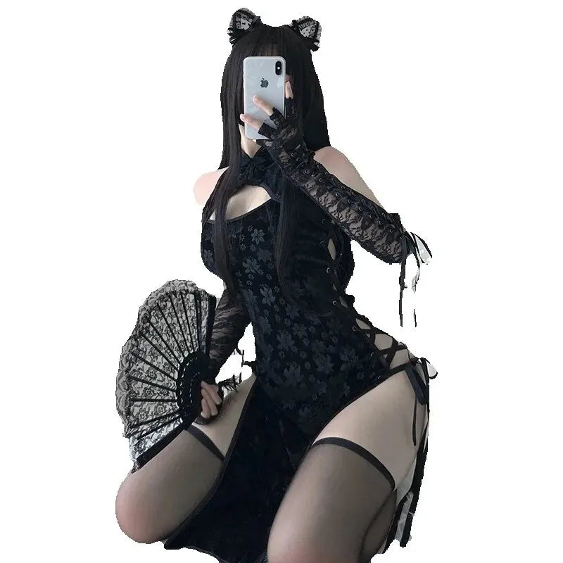 Cosplay Costumes sleepwear Dress Women Lace Outfit Fancy Uniform