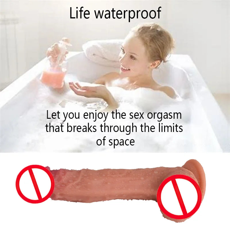 Dildo Heated Realistic Telescopic Swing Vibrator