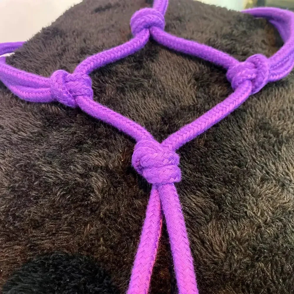 Women's Hot Sexy Hollow Lingerie Crotchless Body Rope Bondage Cosplay
