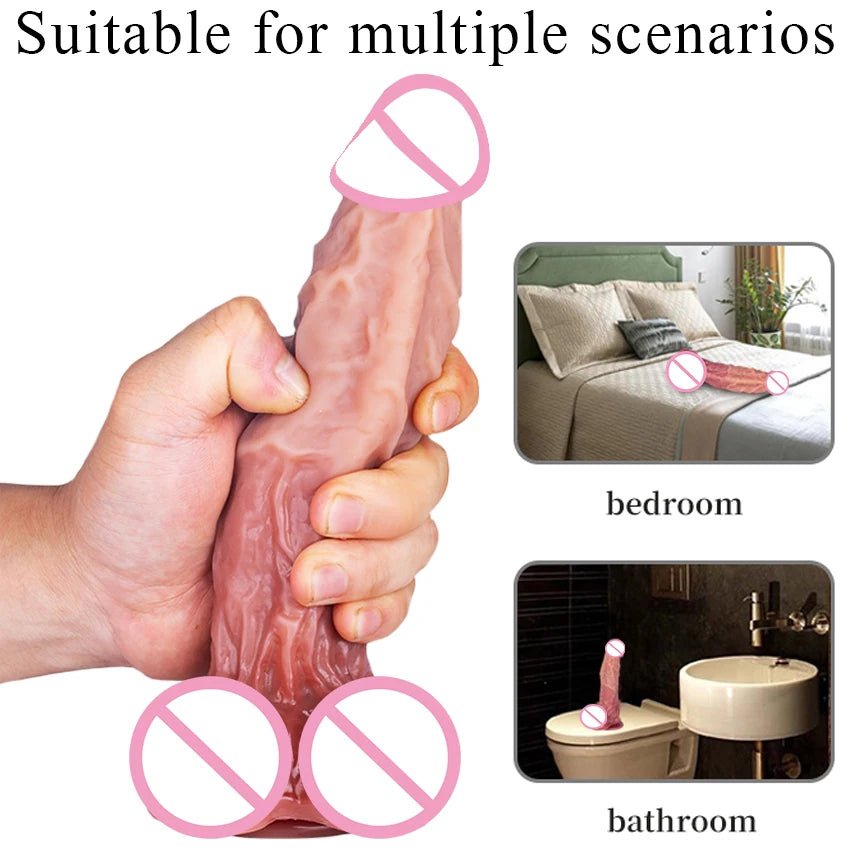Silicone Dildos With Suction base 9Realistic Penis Sex Toys)