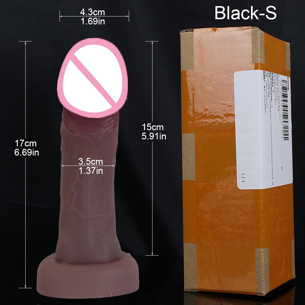 PLAYCHARM Realistic Dildos Big Glans With Suction Base