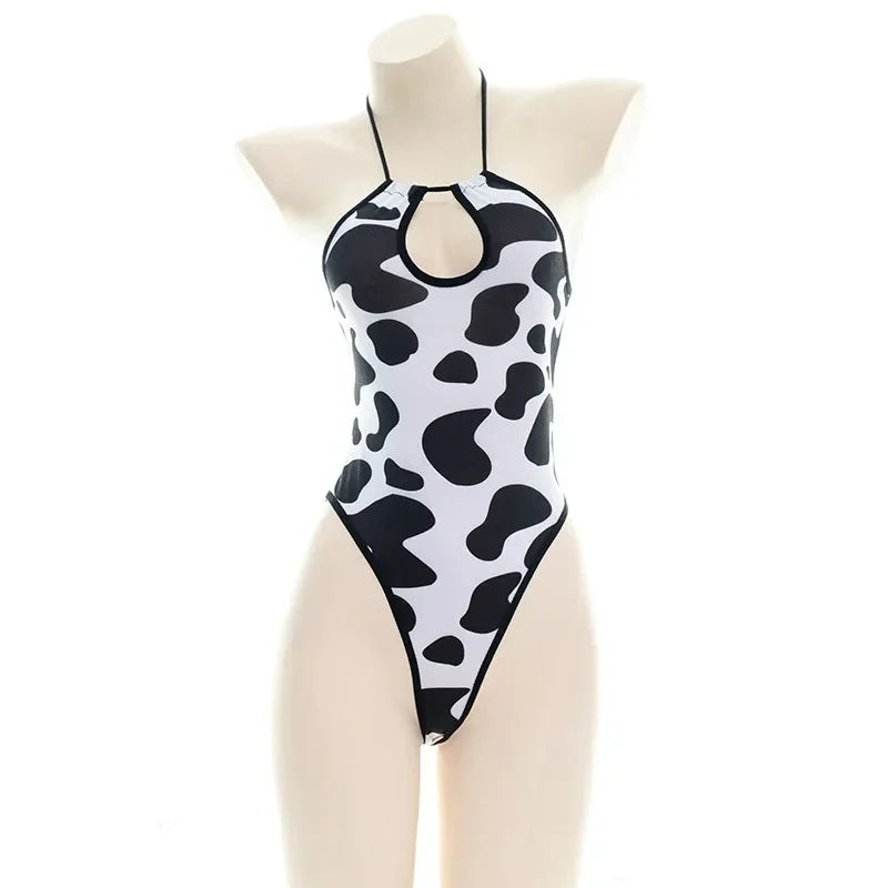 Exotic Lingerie Set Women Cosplay Costume Sexy Outfit Fancy Halter Mesh Bandage Exotic Uniform