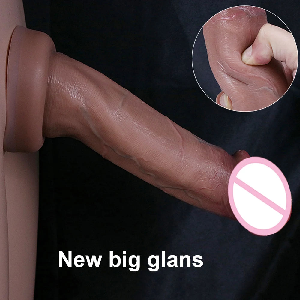 PLAYCHARM Realistic Dildos Big Glans With Suction Base