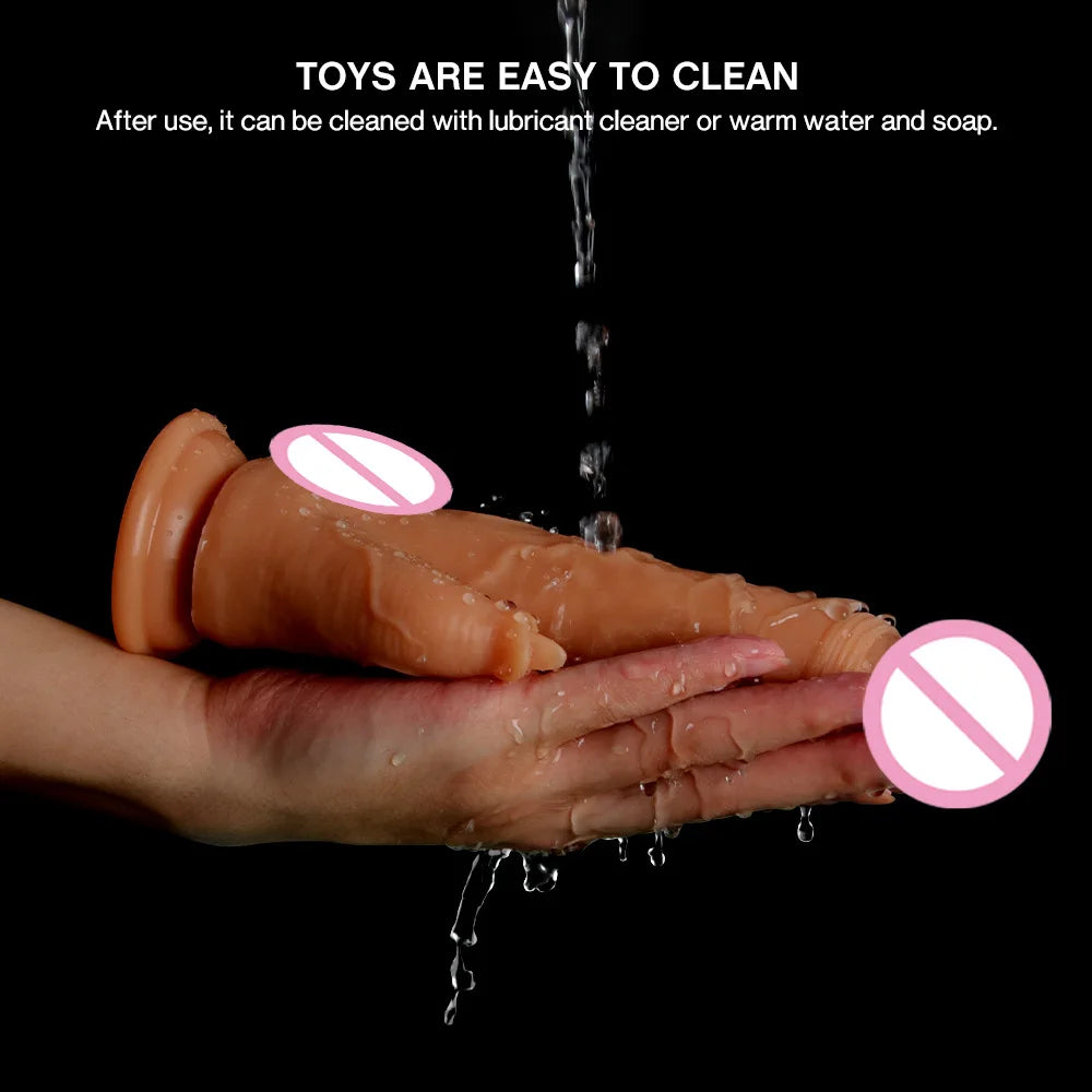 Electric Realistic Heating Dildo Thrusting Vibrator