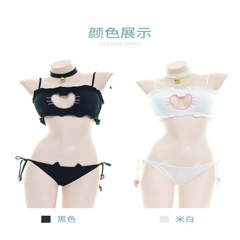 Anime sexy cat girl cosplay underwear