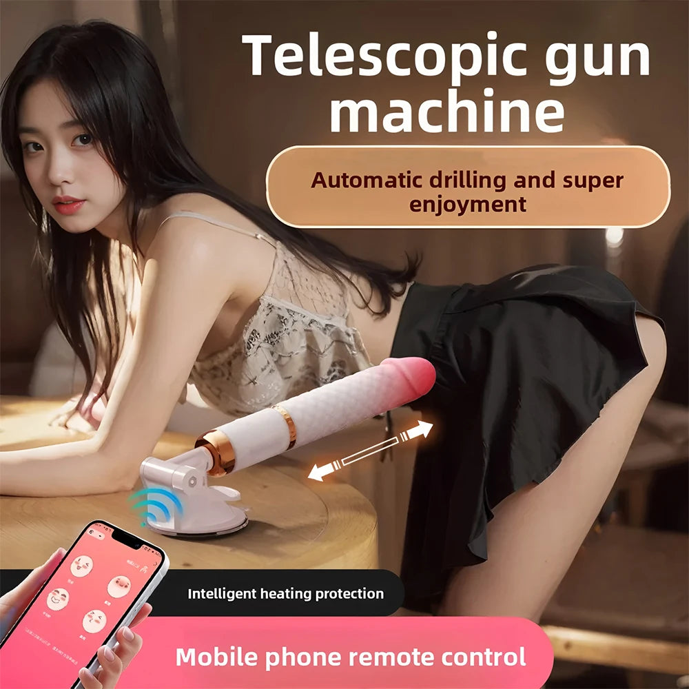 Sex Machine Telescopic Dildo Vibrator Automatic Up Down Massager G-Spot