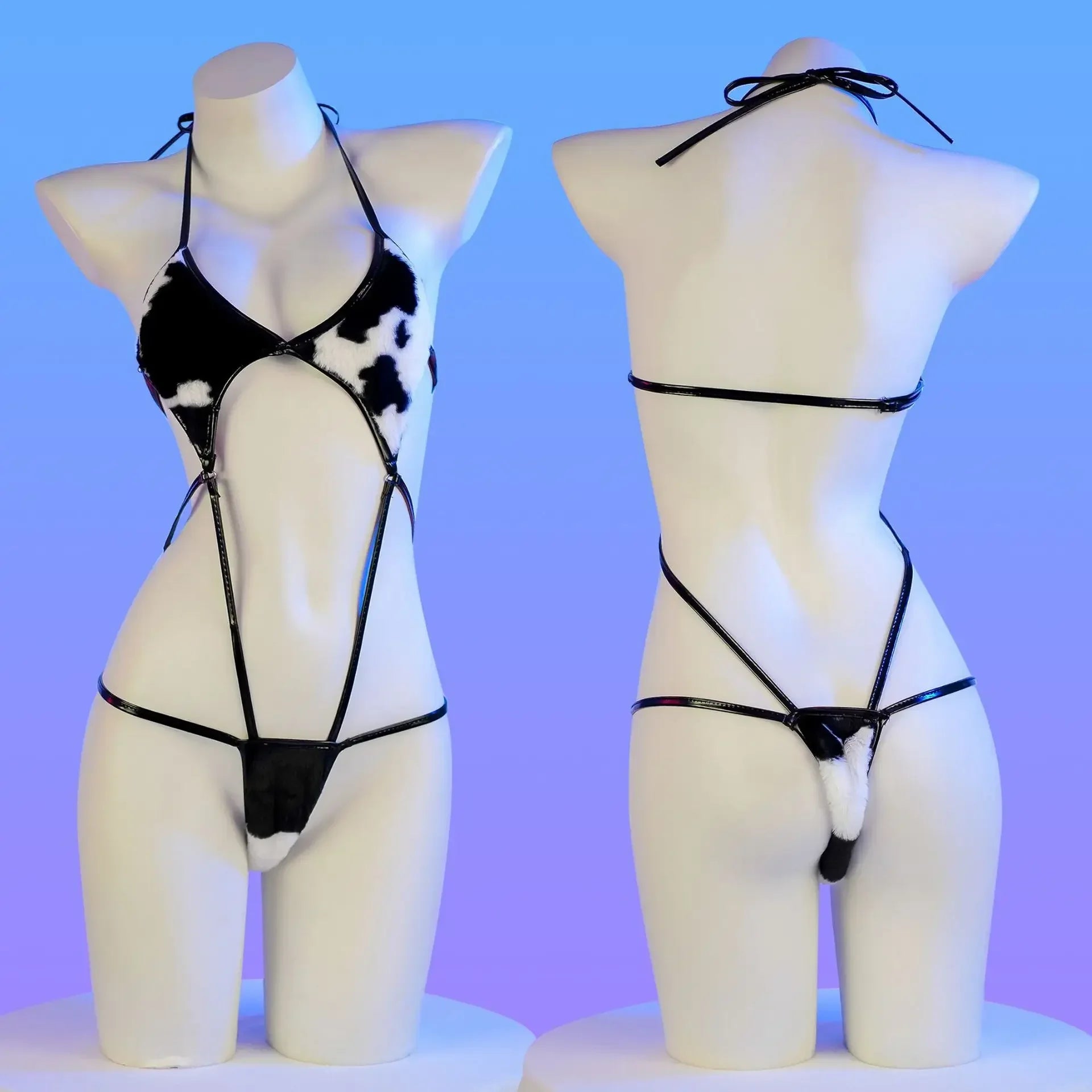 Exotic Lingerie Set Women Cosplay Costume Sexy Outfit Fancy Halter Mesh Bandage Exotic Uniform