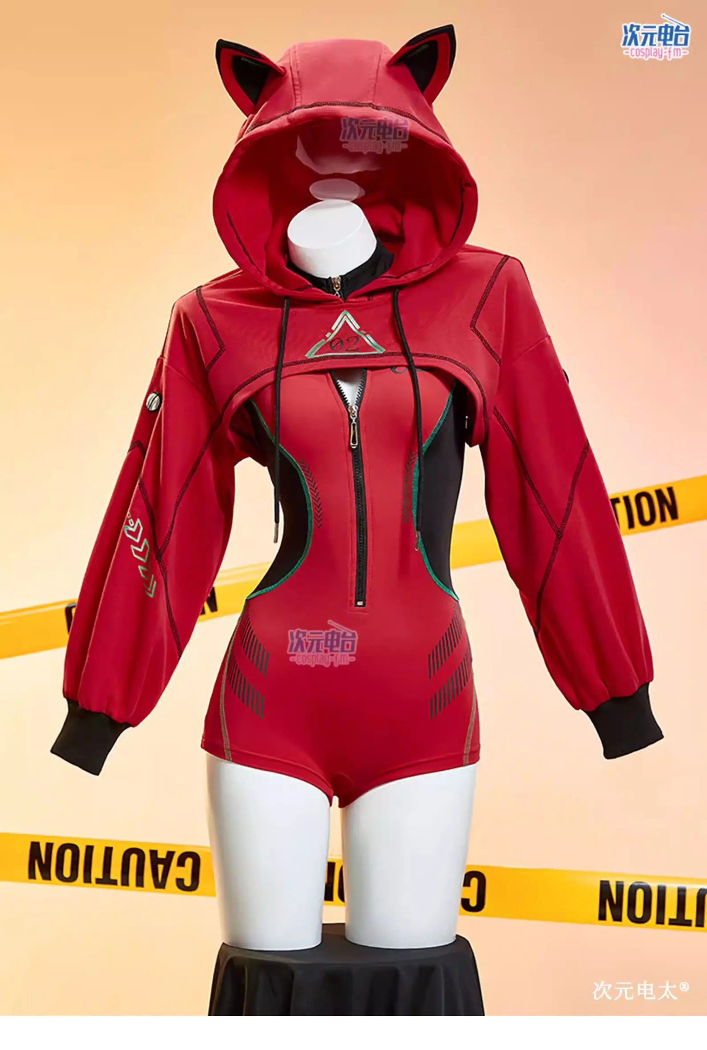 Asuka Langley Soryu Cosplay (Anime New Red Hooded tight-fitting Uniform)
