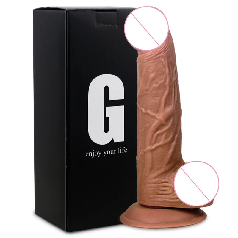 Realistic Dildo (With Strong Suction to gorund or wall)