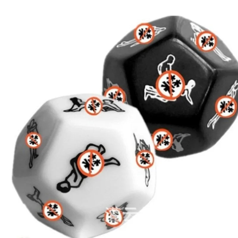 12 Sides Sex dice (2 colour)