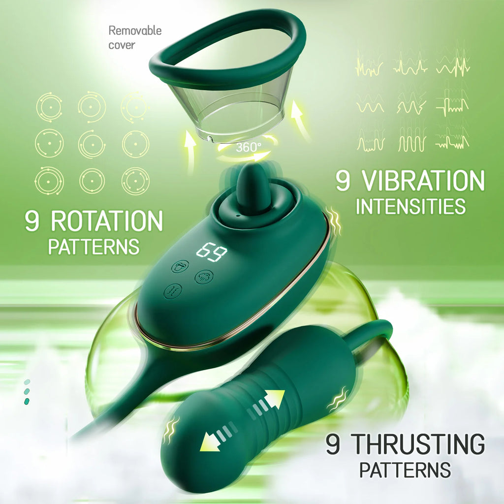 2 in 1 Clitoris Vibrator for Women Nipple Sucker Stimulator Sucking Vacuum