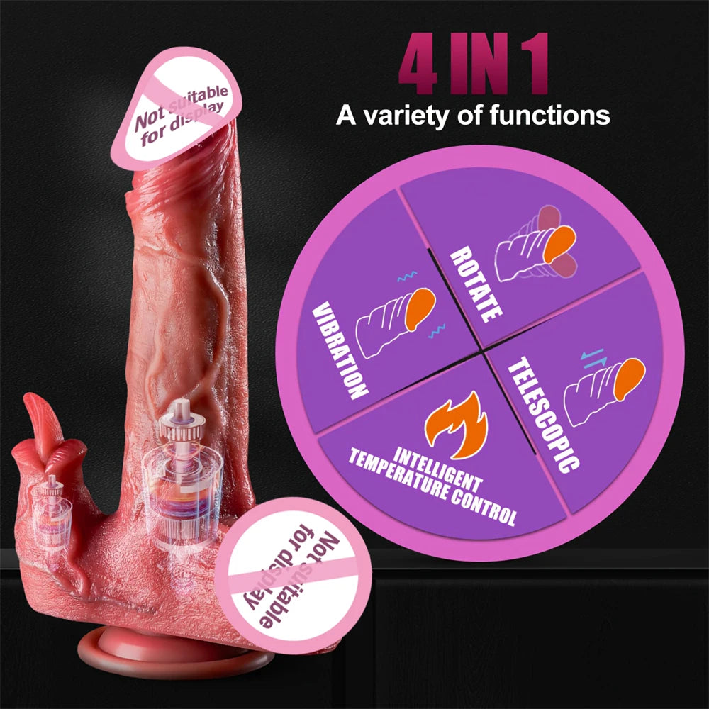 Licking Vibrator Realistic Thrusting Dildo (with licking)