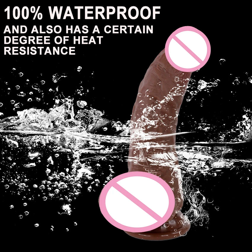 Silicone Dildos With Suction base 9Realistic Penis Sex Toys)