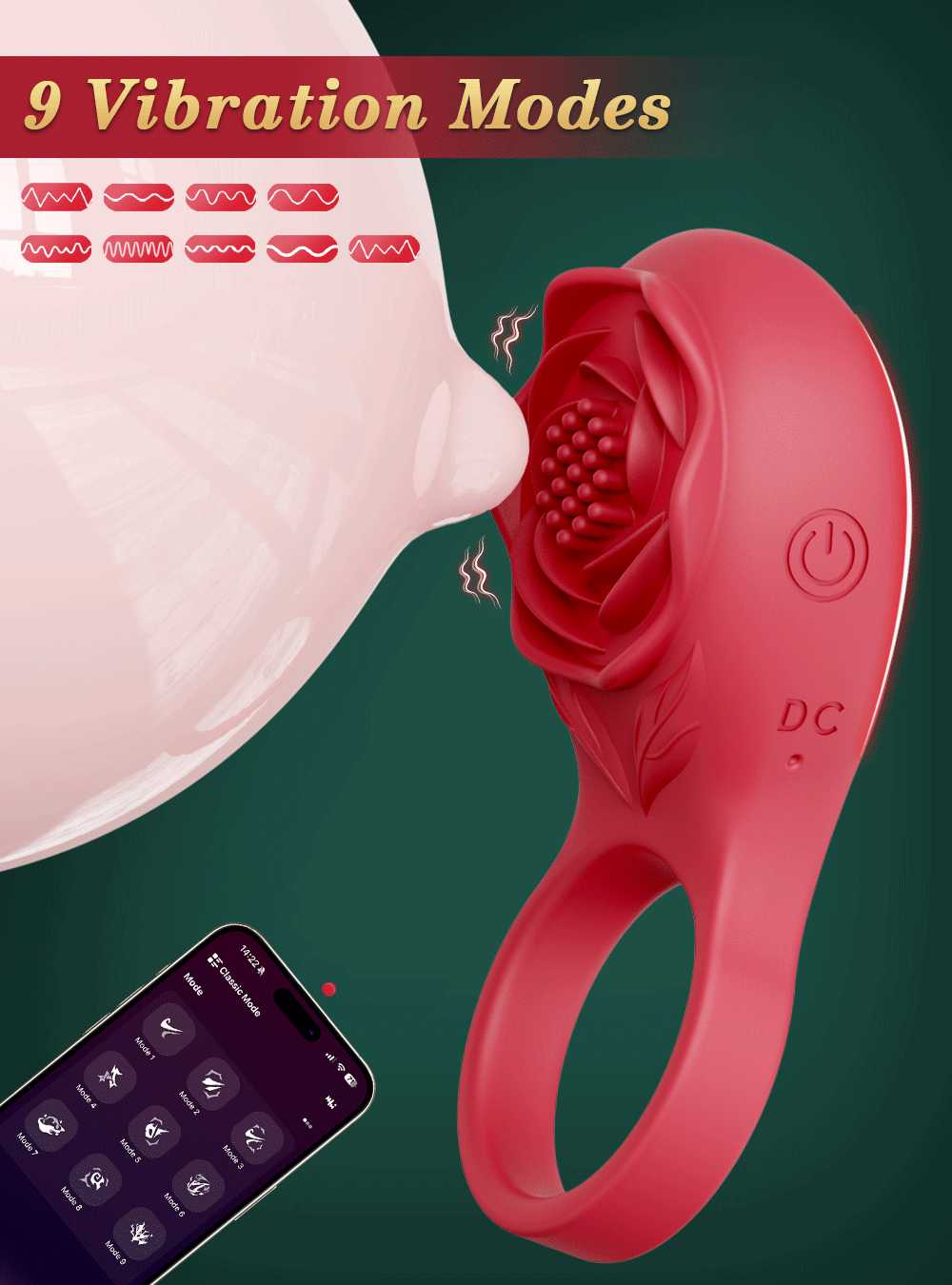 Cock Rings for Man (Vibrating Stimulator Ejaculation Delay)