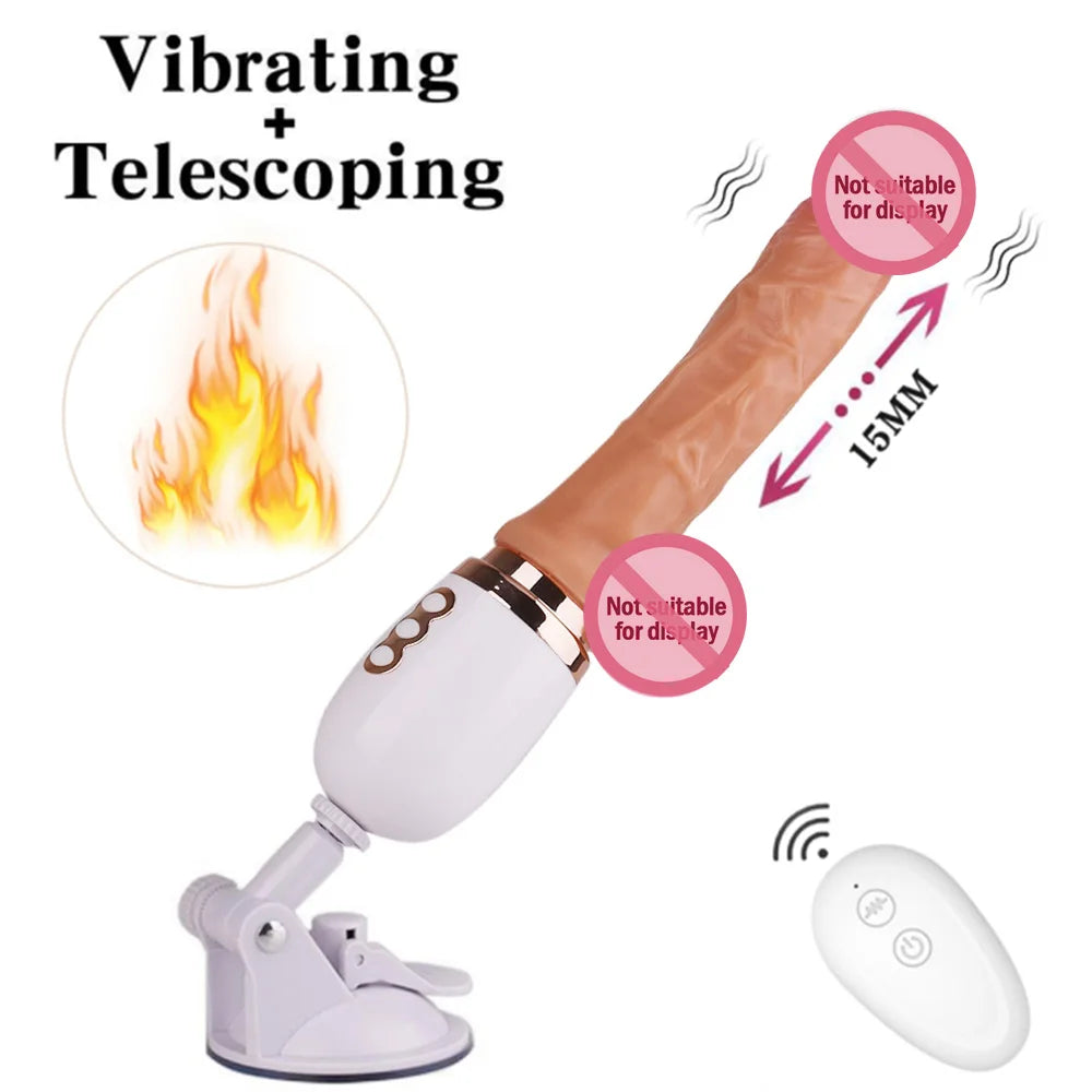 Electric Dildo Gun Sex Machine Simulation Telescopic Vibrator Female Masturbation Automatic Machine