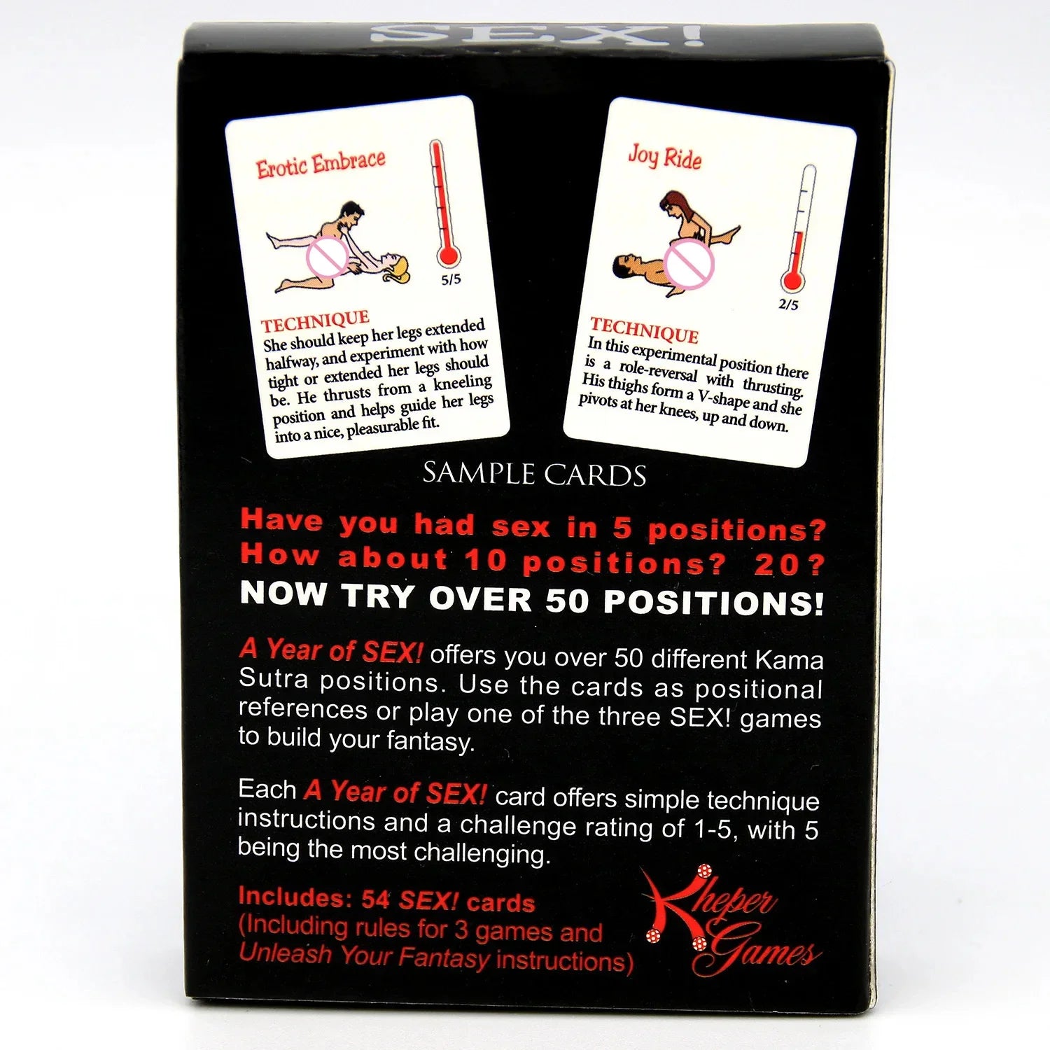English Sex Card Game (50 Kinds of Card)