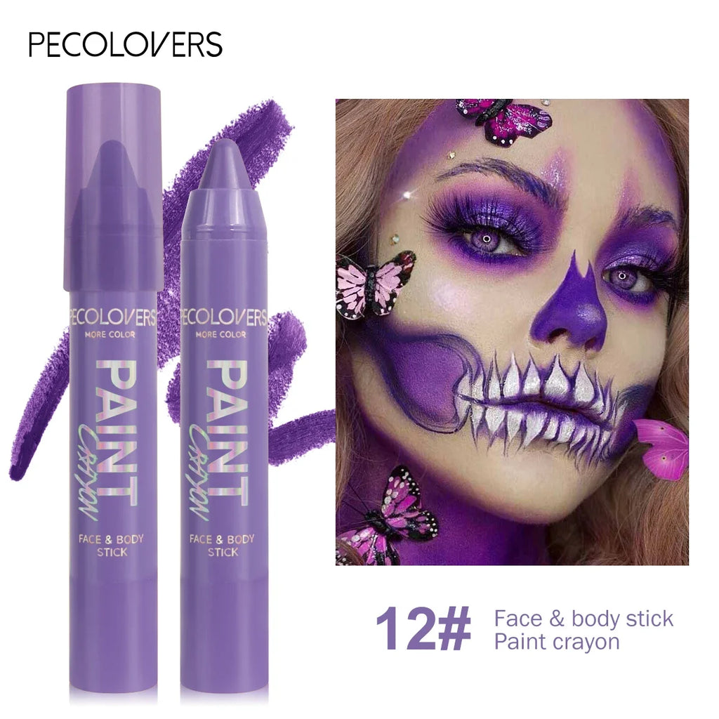 Face & Body Paint Sticks Body Paint Glow in The Dark Under UV Lights Face Painting Crayon Sticks Party