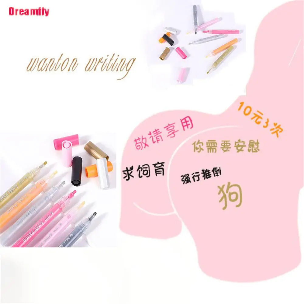 8Pc BDSM Body Painting Pen Sm Flirting Graffiti Erasable Pen Washable Training Tattoo Writing Mark Adult Sex Toy