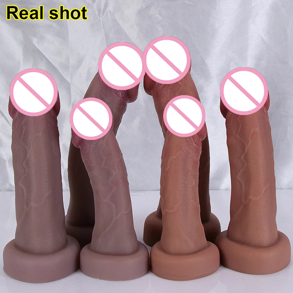 PLAYCHARM Realistic Dildos Big Glans With Suction Base