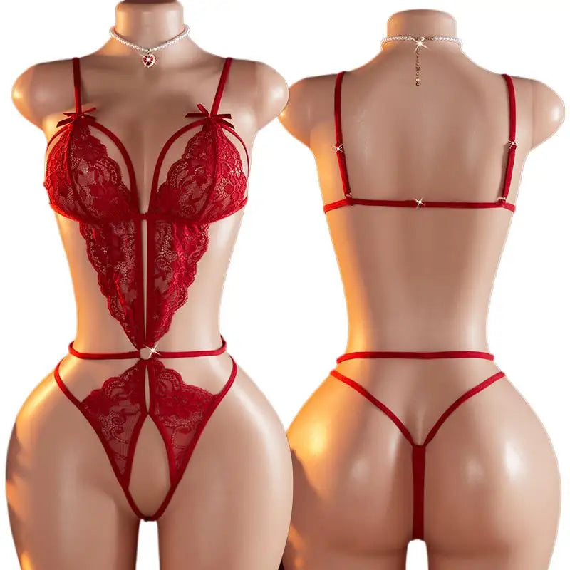 Sexy Transparent Crotchless Underwear Dress Hot Lace