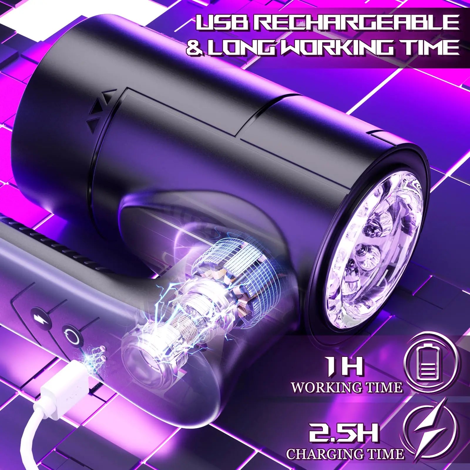 Jess Automatic Telescopic Silicone Masturbator